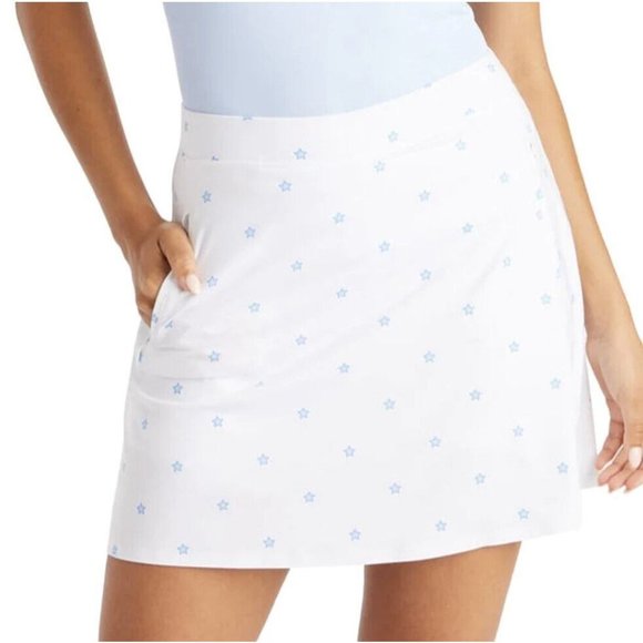 G/Fore Mini Stars Tech A-Line Golf Skirt Skort in Snow